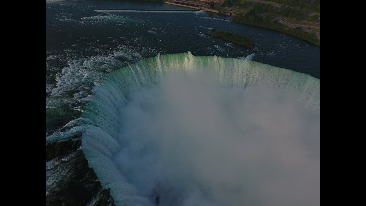 Niagara falls over drone